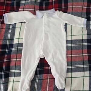 Crown Soft White Baby Footie